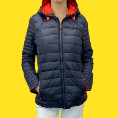 Barbour Coastal Collection Landry Baffle Quilted Jacket, Navy,  UK 10/EU36/US6 - Image 1 of 4