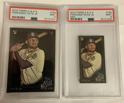 2019 Topps Allen & Ginter X A&G Black + MIni TATIS JR ROOKIE RC PSA 9 Mint - Image 1 of 4