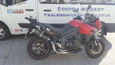 Triumph 1050 Tiger Спорт 2013 > 2019 углерода производительность дорожно-правовой/гонки выхлопных газов - Изображение 1 из 4