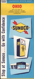 1961 Sunoco Road Map: Ohio NOS - Picture 1 of 1