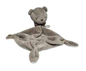 Bear Lovey Cuddles Esquinas Atadas Gris Manta de Seguridad Vellón Bebé Infantil Peluche - Imagen 1 de 7