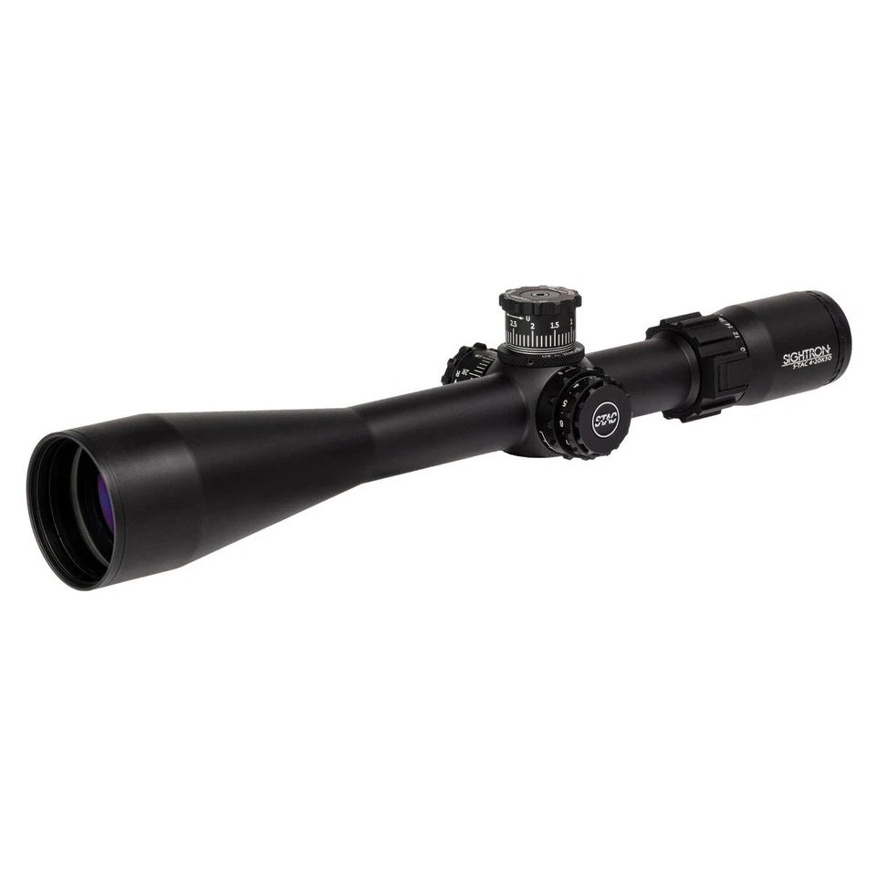 Sightron S-Tac 4-20x50 FFP Illuminated MRAD Zero Stop 0.1 MRAD Mil-Hash 4 Rif... - Image 1 of 4