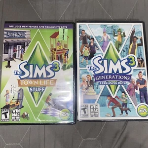 The Sims 3: Generations and Town Life Stuff - Expansion Pack PC/Mac New - Picture 1 of 3