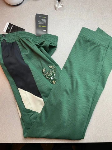 NBA Nike Milwaukee Bucks Therma Fit Pants (XL TALL) GREEN XLT Tear Away Warmup Cover