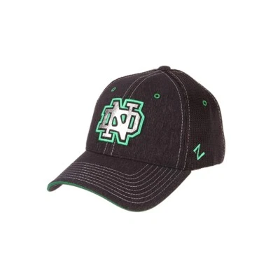 NCAA Notre Dame Fighting Irish Cap Zephyr ND Black Mesh Trucker Hat Men's Sizes - Image 1 of 4