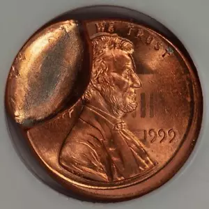 1999 MS67 RD Clashed Dies, Brockage, And Broadstruck Triple Cent Mint Error Wow - Picture 1 of 4