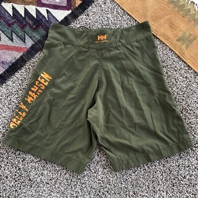 Helly Hansen Board Shorts Mens Size 30 Army Green Logo Spellout Drawstring EUC - Image 1 of 4