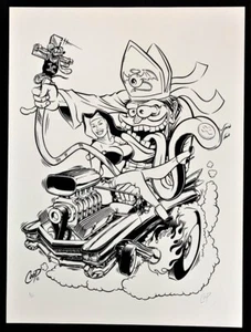 Pope Mobile POSTER Fine Art Print Limited Numbered Edition Signed by Coop Mint! - Picture 1 of 1