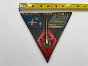 Vintage U.S. United States Naval Missile Center NMC Navy Metal Plaque - 7" x 6" - Picture 1 of 6