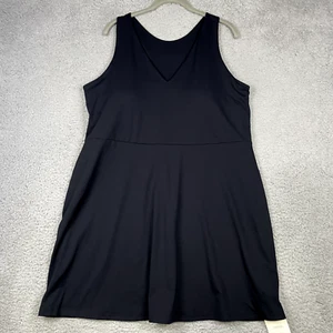 Vestido sujetador Fabletics XXL On The Go incorporado ligero negro liso nuevo con etiquetas - Imagen 1 de 12