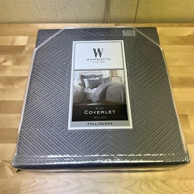 Wamsutta Bliss Quilted Coverlet Full/Queen 90” X 94” Frost Grey - Image 1 of 4