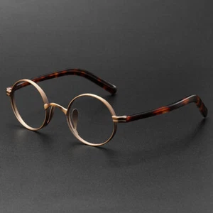 Retro Round Pure Titanium Eyeglass frames Women Men Vintage Spectacles Glasses - Picture 1 of 17