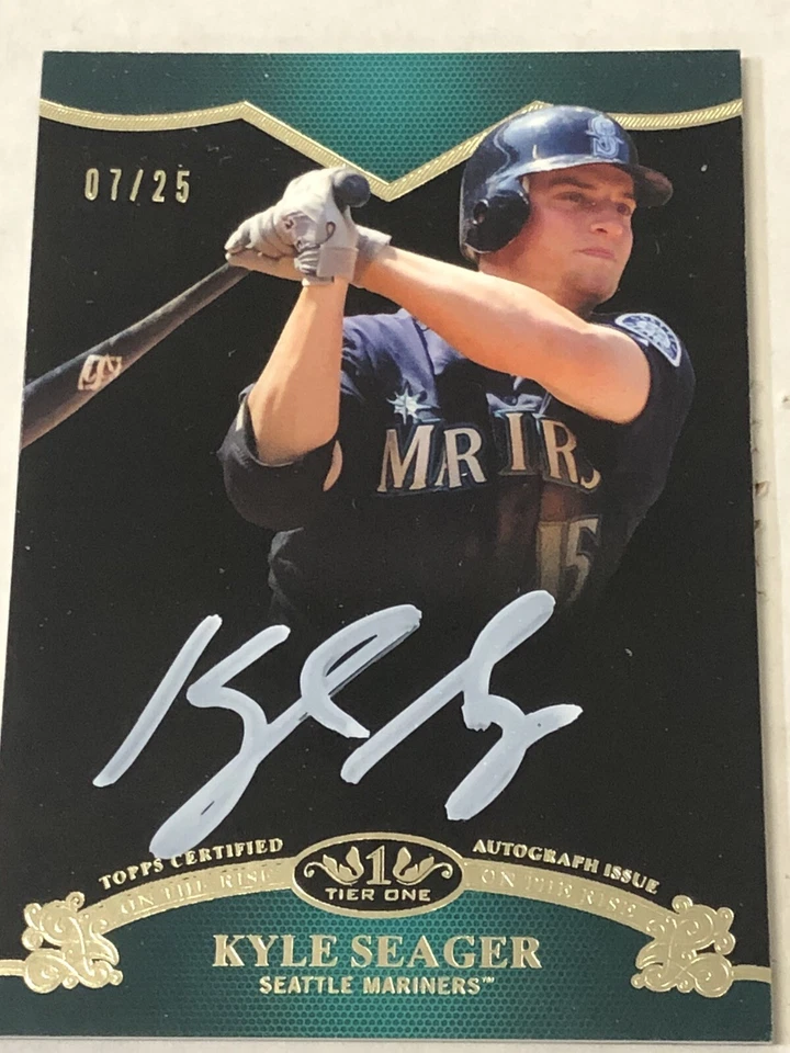 Kyle Seager 2012 Topps Tier One Silver Autographed Signed 7/25 OR-KSE - Image 1 of 2