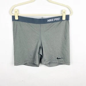 Nike Pro Womens Compression Shorts 5" Gray Dri-Fit Size XL Athletic Elastic - Picture 1 of 7