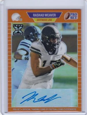 2021 Pro Set Metal Auto Orange Rainbow Rashad Weaver - XRC - Titans 15/15 - Image 1 of 2