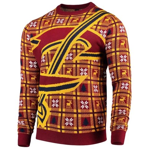Cleveland Cavaliers Big Logo Ugly Sweater Size Small Christmas Official NBA Cover