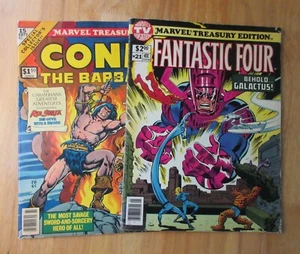Lot of *2* 1970s Marvel Treasury Editions! FANTASTIC FOUR #21 + CONAN #15 - Picture 1 of 6