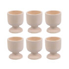 6 Pcs Wooden Easter Egg Holder Fake Ice Cream Cone Flat Bottomed Eggs Cup