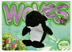 Ty Beanie Babies BBOC WAVES (Whale) Series 3 Artist's Proof S3 Card - Picture 1 of 2