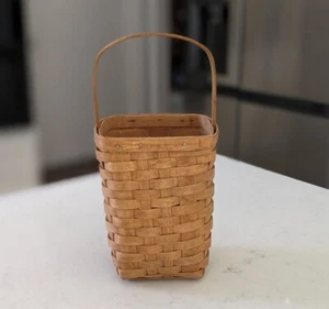 "Cesta vintage Longaberger 1985 con mango, 8""x6,5""x6,5" - Imagen 1 de 7