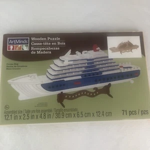 Art Minds Ship Boat USA modello puzzle 3D in legno sigillato legno 71 pezzi completo - Foto 1 di 8