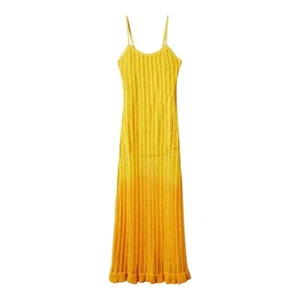Simon Miller Mango Garfun Knit Maxi Dress Size 8 Sponge Yellow Sleeveless - Picture 1 of 16
