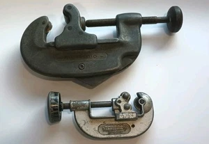 Rigid No 20 and Craftsman Crown Logo 5533 Pipe Cutters with Good Wheels - Picture 1 of 7