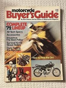 MOTORCYCLE BUYER'S GUIDE Complete '72 Lineup Motorcyclist Magazine By Petersen - Picture 1 of 5