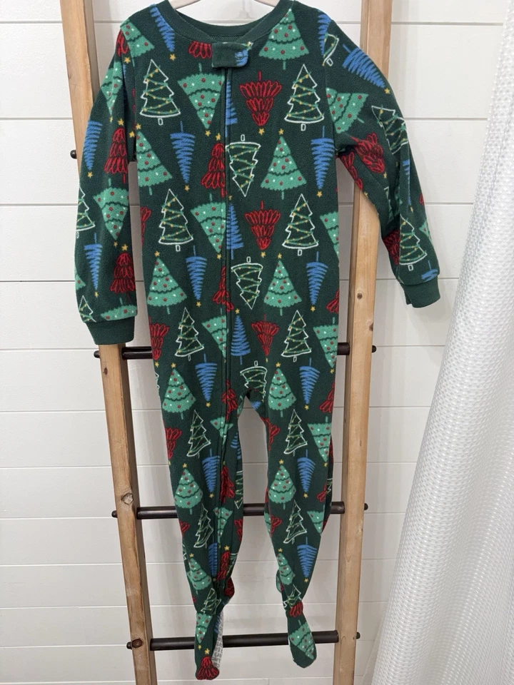 Manta de pijama con patas de lana Carters para dormir talla 5 árboles de Navidad árbol verde Foto 1 de 4
