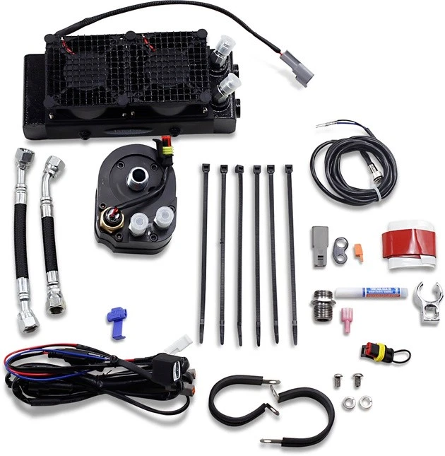 Ultracool Lower Fairing Mount Oil Cooler Naked Black #SMT-4 Harley Davidson - Image 1 of 1