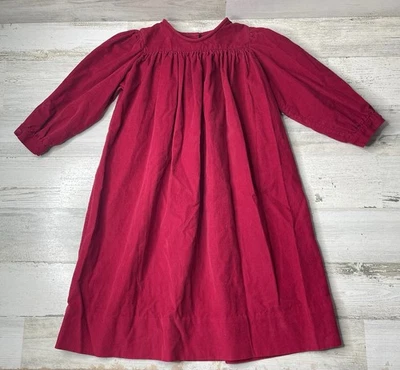 Vestido de veludo Strasburg manga comprida vermelho feriado criança menina tamanho: 3 excelente estado usado! - Imagem 1 de 4