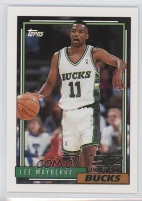 1992-93 Topps Lee Mayberry #390 Rookie RC - Image 1 of 2