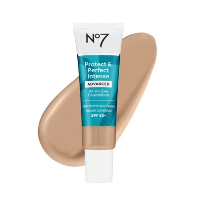 No7 Protect & Perfect Advanced All in One Foundation - Warm Beige - Age Defying - Image 1 of 4