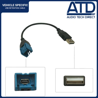 USB Retention Cable For Ford Focus Mk3 Sync 2/3 Nissan GT Mini Adaptor URC-24100 - Image 1 of 4