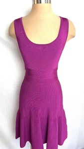 Vestido TED BAKER London Talla TB 1 (US XS) Patinador Púrpura Acanalado Tejido Elástico TB 1 - Imagen 1 de 5