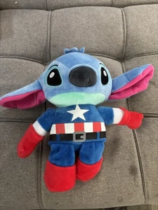 Marvel Stitch 9” Plush Captain America - Picture 1 of 3