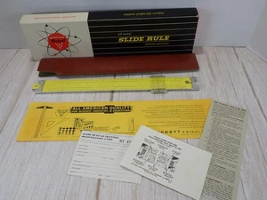 Vtg Pickett All Metal CREI Slide Speed Rule In Leather Case Original Box N931ES - Picture 1 of 11