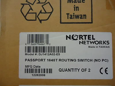 DJ1412A02-E5 NORTEL NETWORKS PASAPORTE 1648T INTERRUPTOR DE ENRUTAMIENTO ¡TOTALMENTE NUEVO! Foto 1 de 3