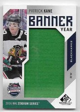 16/17 SP GAME USED BANNER YEAR 2016 NHL STADIUM SERIES Patrick Kane #BSSPK SP