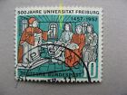 GERMANY BRD, stamp used 200 years Univeritat Freiberg, printin error white line