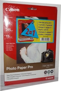 CANON PR-101 Papier fotograficzny PRO 15 arkuszy DIN A4 SUPER WYSOKI POŁYSK 245g profesjonalny - Zdjęcie 1 z 1