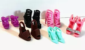 Barbie scarpe bambola lotto di 6 paia rosa nero viola marrone verde - Foto 1 di 12