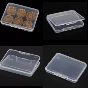 5pcs Plastic Transparent With Lid Storage Box Collection Container Case PartS@_@ - Picture 1 of 10