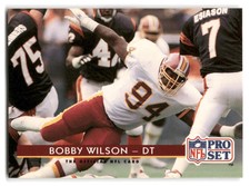 Bobby Wilson 1992 Pro Set #89 Washington Redskins FOOTBALL
