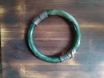 PULSERA BRAZALETE ANTIGUA CHINA JADEÍTA VERDE JADE  Foto 1 de 4