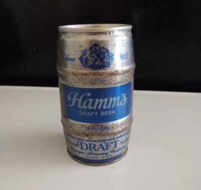HAMM'S DRAFT BEER 12 FL OZ DRAFT KEG BEER CAN PULL TAB OLYMPIA BREWING CO - Image 1 of 4