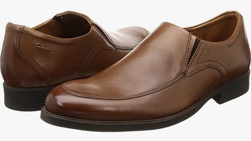 Scarpe Clarks Whiddon Step in pelle marrone scuro UK12 (EU47 US13)