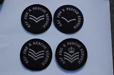 Royal Air Force Fire & Rescue Service Patches - 4 Different Ranks