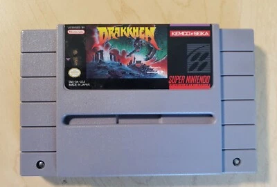 DRAKKHEN 1991 Authentic Super Nintendo SNES Clean Pins Tested Works - Image 1 of 3