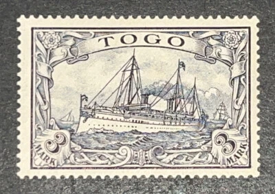 Sellos de viaje: Alemania Alemania Alemania Togo África Estampillas Kaiser’s Yacht Como Nuevo OG VLH Sin WMK Foto 1 de 4